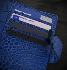 Filofax A5 Size Classic Croc Organiser Planner Notebook Indigo Leather-026009 #B
