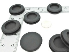 Solid Rubber Grommet without Hole 1 1/2″ Panel Hole Plug Fits 1/8″ Materials