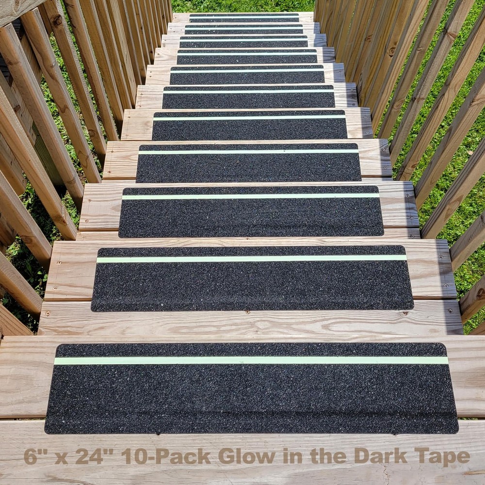 Non Slip Grip Tape with Glow High Friction Deck Grip Tape Strips 6″x24″, 10-Pack