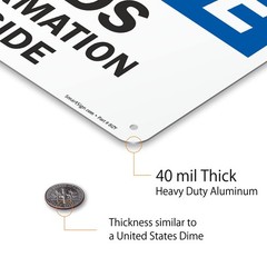 Notice MSDS Information Inside Sign 7×10 Inch Aluminum Heavy Duty Metal OSHA