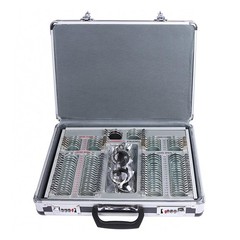 104pcs Trial Lens Set Metal Rim Optical Lens Kit Aluminum Case TLS-104