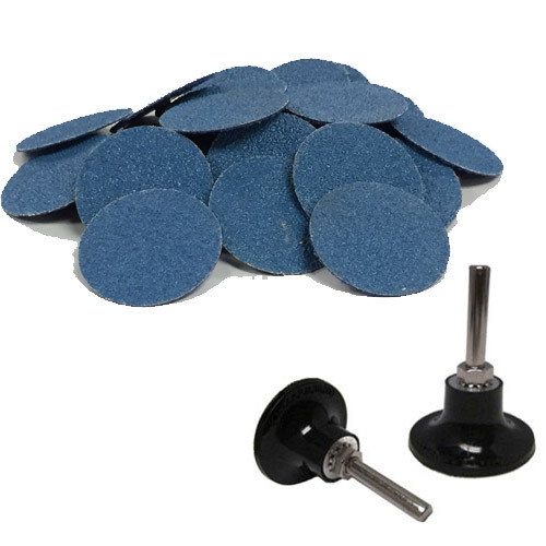 200- 2″ Roloc Zirconia Quick Change Sanding Disc 80 Grit and Mandrel Disc Holder