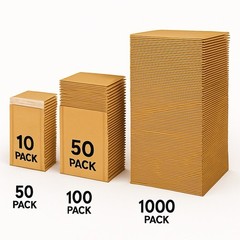 “CD Kraft Bubble Mailers 7.25×8” Padded Envelopes Self-Seal – 10 to 1000 Pack”