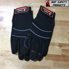 LIBERTY LIGHTNING GEAR ONYX WARRIOR MECHANICS/UTILITY WORK GLOVES 0915BK (S-2XL)