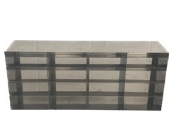 Lab 16-Place 4×4 Array Horizontal Freezer Rack w/ Side Handles Fits 5x5x2” Boxes
