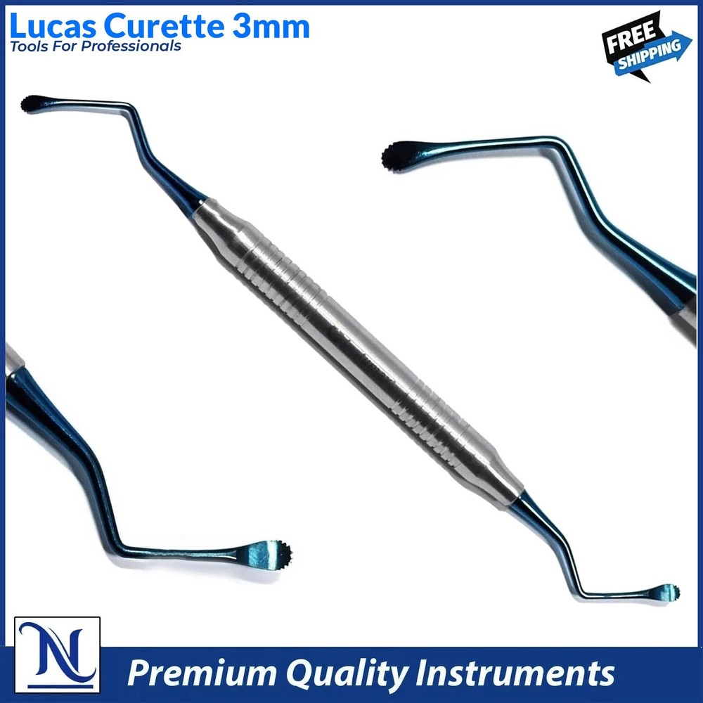 Lucas 3 mm Dental Curette – Periodontal Debridement Double-Ended Instrument