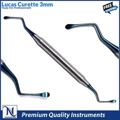 Lucas 3 mm Dental Curette – Periodontal Debridement Double-Ended Instrument