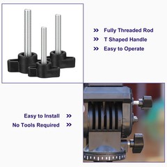 8Pcs Metric Carbon Steel Clamping Screw Knob T Shaped Thumb Screws M6 x 10mm