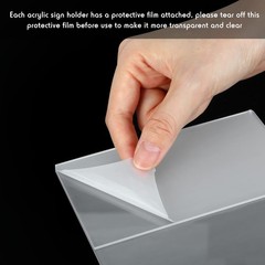 6 Pcs Vertical 5×7 In LShaped Clear Acrylic Desktop Table Sign Holders Box
