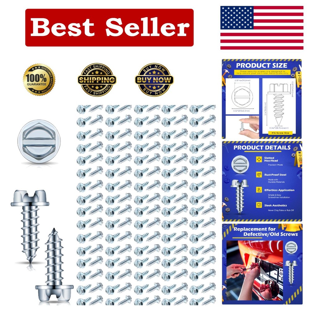 Car License Plate Screws Tornillos para Placas De Carro Tag Screws 200