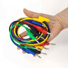 5PCS 1000V 15A 4mm Copper Banana Plug to Plug 1M Multimeter Test Leads PVC Cable