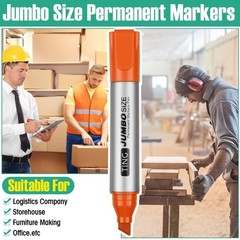 32 PCS Jumbo Permanent Markers Bulk Large Chisel Tip Waterproof Multicolor