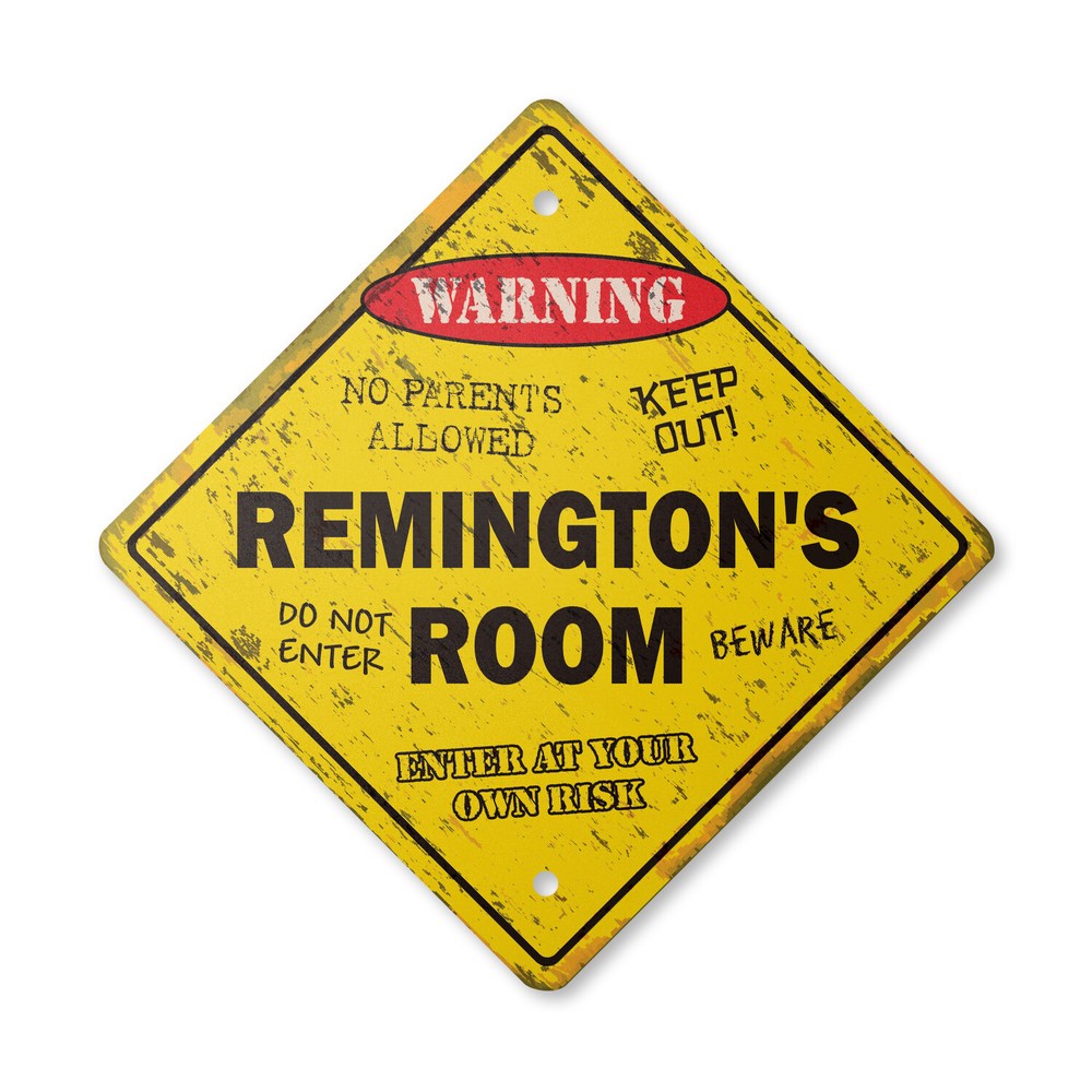 Remington’s Room Vintage Crossing Sign Xing Plastic Rustic kids bedroom children