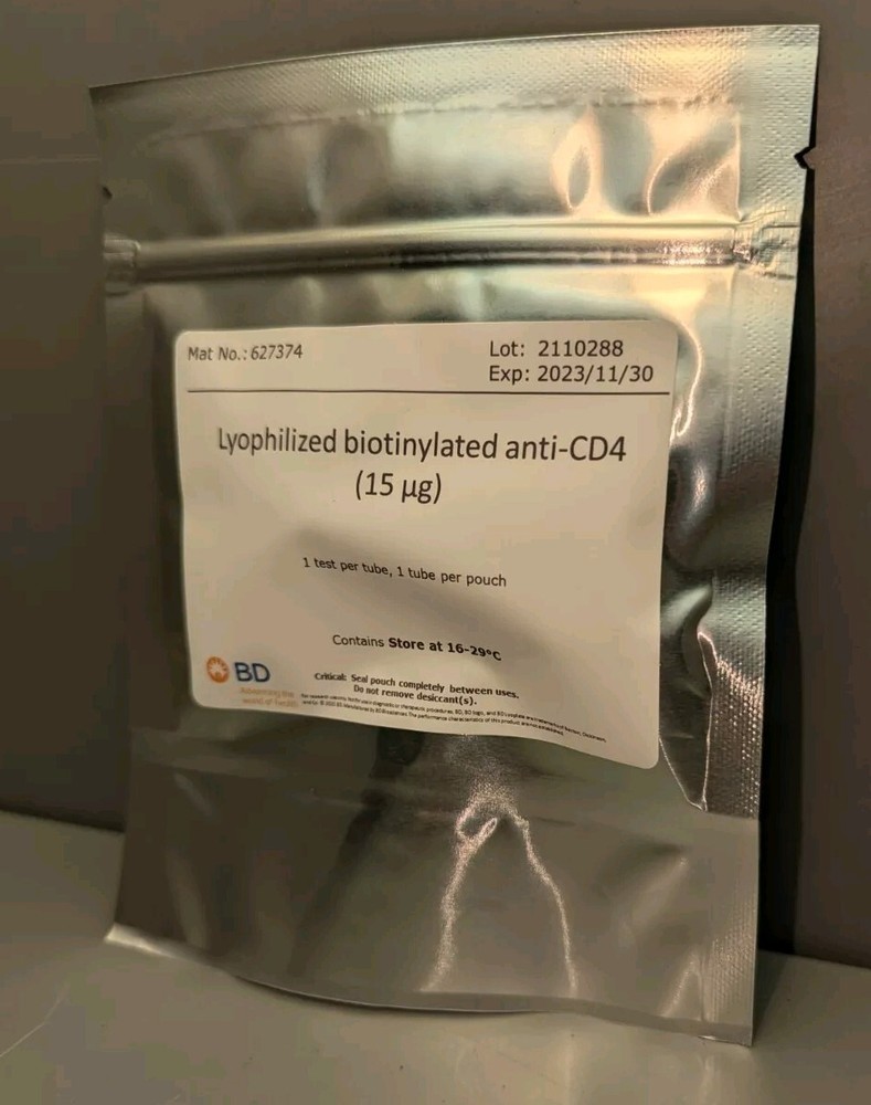 Becton Dickinson Lyophilized biotinylated anti-CD4 (15ug) # 627374
