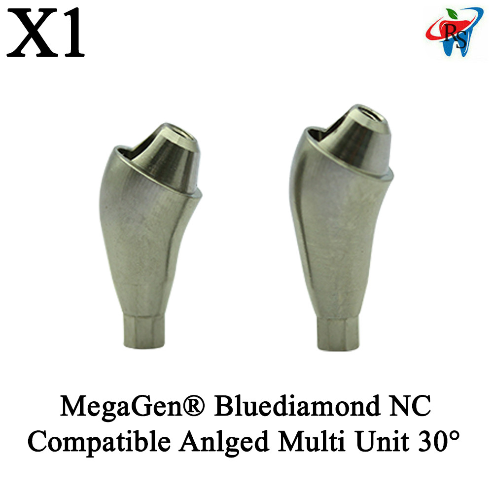 1x Dental MegaGen® Bluediamond NC Compatible Angled Multi Unit 30° Abutments