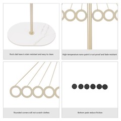?Coat Shelf Metal Clothing Display Rack Entrance Clothing Rack with 10 Hooks