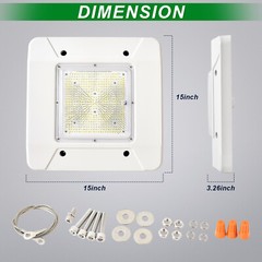 150W LED Canopy Light Parking Lot Gas Station Lamp IP65 21000LM Lights 5700k