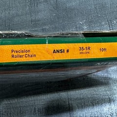Tritan 35-1R X 10Ft Roller Chain,Single Strand, Riveted,10Ft