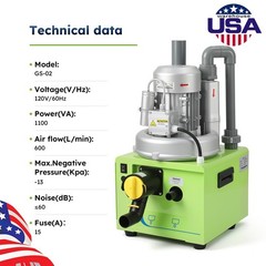 Professional Dental Vacuum System GS-02 600L/min -13KPa for 2-3 Chairs 110V