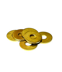 (25) 1/4 Brass Flat Washer Oversized for 1/4″ bolt size 7/8″ wide #18L, BRASS