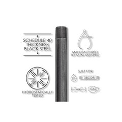 STZ Industries 4 in MIP each X 4 in Black Steel Close Nipple 3504XCL