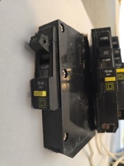 Lot Of 3 Square D QOB120GFI 20 Amp 1 Pole ONLY FOR BOLT ON PANEL GFCI