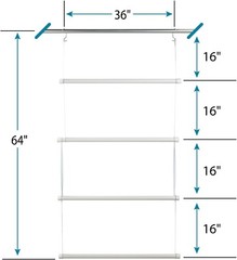 Tubular Ladder Mannequin PVC Retail Store Display Bedding Clothing Shirts 36″