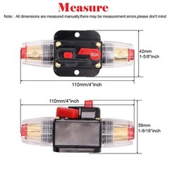 2 Piece 80a Audio Inline Circuit Breaker 12v With Manual Reset80 Amp Inline Fuse