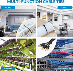 18 Inch Black Large Zip Ties Heavy Duty 50 Pack, 330 LBS Ultra Exclusive Strong
