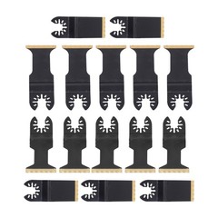 15 PCS Metal Cutting Titanium Oscillating Saw Blades Multi Tool Blades Kit