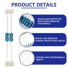 High-Quality 1K Ohm Metal Film Resistors – 50 Pcs for DIY and Experiments