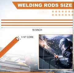 3 Pcs 56% Bag-7 Silver Alloy Brazing Rods 18″ Flux Coated Solder Copper 3-pack