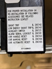 Eaton JT3250T 250A Thermal Magnetic Trip Unit for Breaker Frame