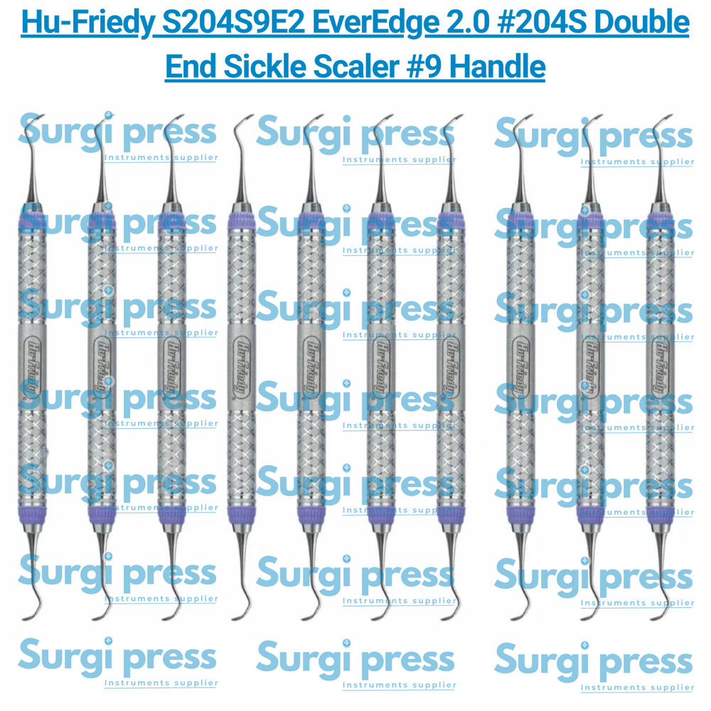 Hu-Friedy S204S9E2 EverEdge 2.0 #204S Double End Sickle Scaler #9 Handle