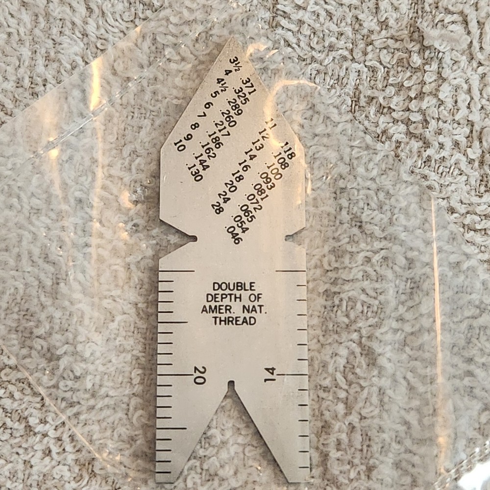 QTY of 1ea. L.A.Spievak Corp “Fish-Tail” 60º Thread Center Gage – new