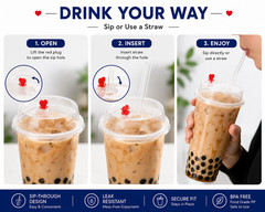 90mm Dome Sip Lids 1000 Count BPA Free PP Lids Clear White Black Bubble Tea Cups