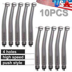 10 PCS NSK Style Dental High Speed Handpiece Push Button Type 4Hole Turbine