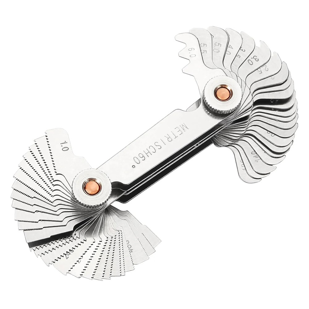 58pcs Stainless Steel Thread Pitch Gauges Metric & Imperial Screw Measuring Tool