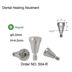 Hiossen ET Regular Ø5.0mm Implant Healing Abutment Cap RP Platform 3/4/5/7/9mm H
