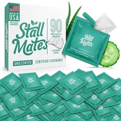 Flushable Wipes, Individually Wrapped, Travel Friendly, Unscented with Cucumb…