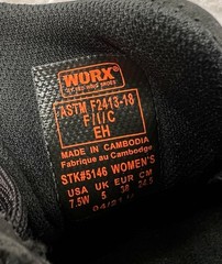 Red Wing Worx Nitro Oxford Steel Toe Black Leather Safety Shoe 5146 Womens 7.5 W
