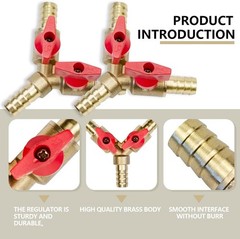 Brass 5/16 Inch 3-way Y-shaped Shut-off Ball Valve With 2-switch 5/16”, 8mm F…