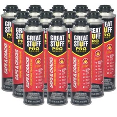 Great Stuff PRO Gaps and Cracks, 24 oz Cans, Case of 12 Cans