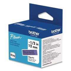 Brother P-Touch BTAGF31 0.47 in. x 13.1 ft. BTAG Label Tapes – BK on Purple New