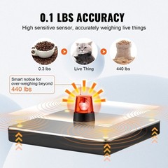 440lb x 1.7oz Sturdy Construction Scale Digital Tare HD Display Easy Read