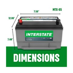 Interstate Batteries Automotive Battery 12V 68Ah (Group Size 65) 750CCA SLI A…