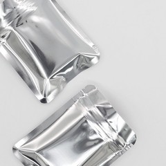 100/200/500 Glossy Silver Mylar Foil Smell Proof Resealable Zip Seal Lock Bags