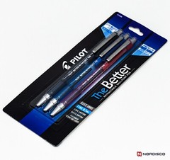 Pilot 15268 Better Retractable Fine 0.7mm Ballpoint Pens Asst Colors, Pack of 3