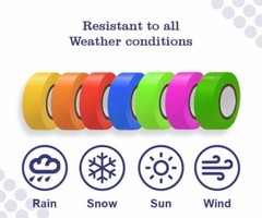 Flagging Tape – Orange – 150 feet Non-Adhesive Plastic Ribbon Pack of 12 Roll