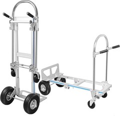 1000 Lbs Aluminum Hand Truck Convertible 2 in 1 Heavy Duty Folding Dolly Cart